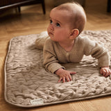 Little Green Sheep Organic Dimple Quilt in Truffle