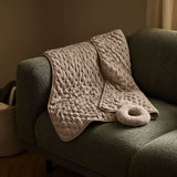 Little Green Sheep Organic Dimple Quilt in Truffle