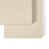 Little Green Sheep Organic Cot & Cot Bed Fitted Sheets in Linen Cocoa
