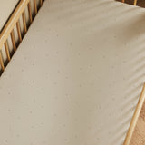 Little Green Sheep Organic Cot & Cot Bed Fitted Sheets in Linen Cocoa