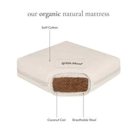 Little Green Sheep Organic Cot Bed Mattress 70x140cm