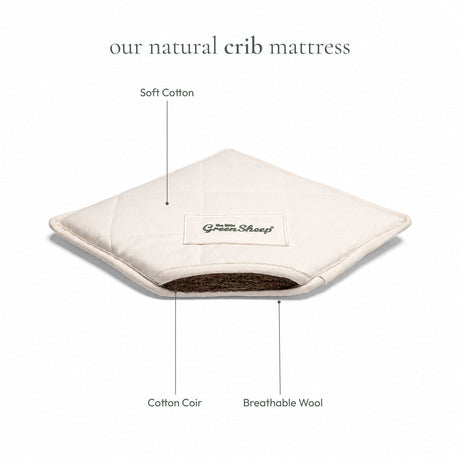 Little Green Sheep Natural Crib Mattress SnuzPod2