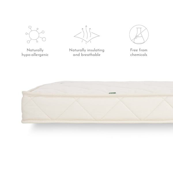 Little Green Sheep Twist Natural Toddler Mattress 70x160cm to fit IKEA