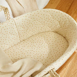 Little Green Sheep Organic Moses Basket Fitted Sheet - Linen Rice