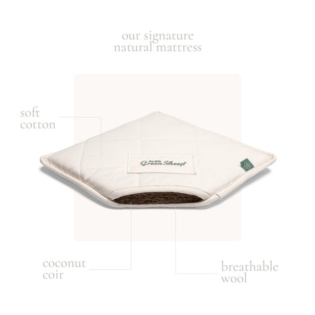 Little Green Sheep Organic Dimple Quilt Moses Basket & Mattress Linen