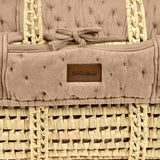 Little Green Sheep Organic Dimple Quilt Moses Basket & Mattress Truffle
