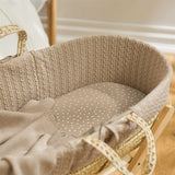 Little Green Sheep Organic Knitted Moses Basket & Mattress Truffle