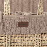 Little Green Sheep Organic Knitted Moses Basket & Mattress Truffle