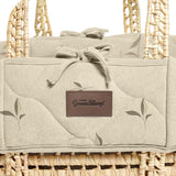 Little Green Sheep Organic Botanical Quilt Moses Basket Replacement Liner - Leaves