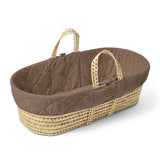 Little Green Sheep Organic Quilt Moses Basket & Mattress Cocoa with Ebony Rice