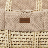 Little Green Sheep Organic Wheat Knit Moses Basket & Mattress Truffle