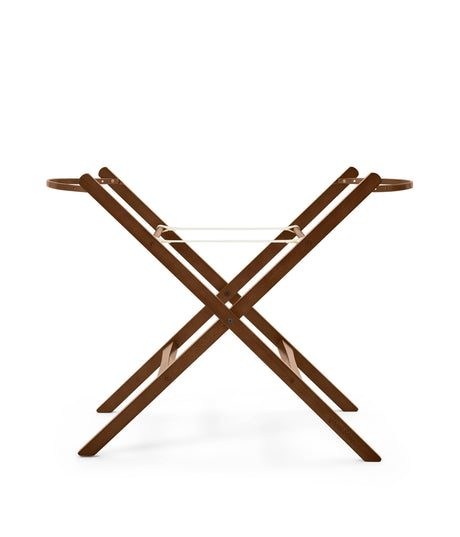 Little Green Sheep Organic Dimple Quilt Moses Basket, Mattress & Walnut Foldable Stand Juniper