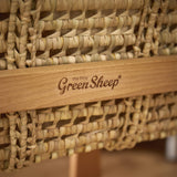 Little Green Sheep Organic Knitted Moses Basket, Mattress & Natural Rocking Stand Honey