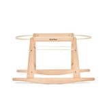 Little Green Sheep Organic Dimple Quilt Moses Basket, Mattress & Natural Rocking Stand Juniper