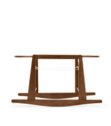 Little Green Sheep Organic Furrow Knit Moses Basket, Mattress & Walnut Rocking Stand Linen