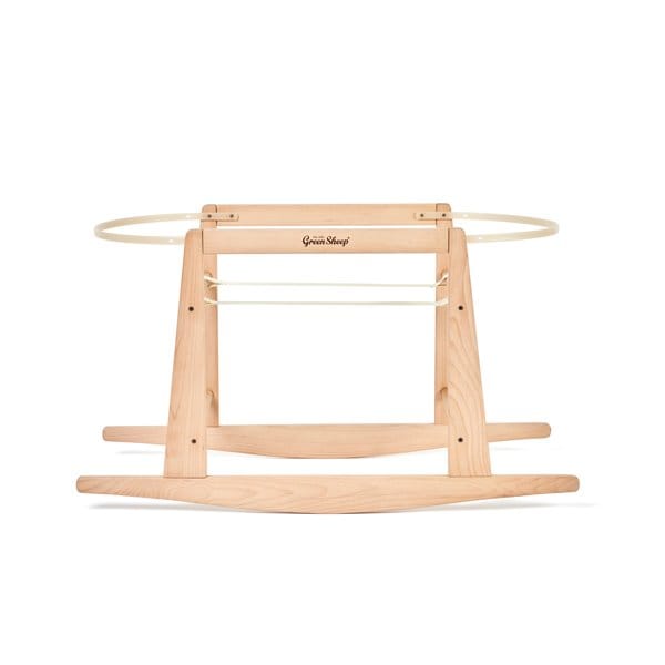 Little Green Sheep Moses Basket Natural Rocking Stand