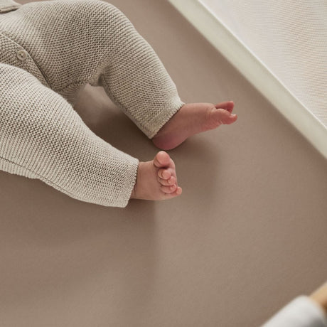 Little Green Sheep Organic Crib Fitted Sheets in Truffle