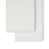 Little Green Sheep Twin Pack Cotton Fitted Sheets 90x190cm - White
