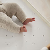 Little Green Sheep Organic Crib Fitted Sheets in White with Truffle Rice