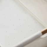 Little Green Sheep Organic Crib Fitted Sheets in White with Truffle Rice