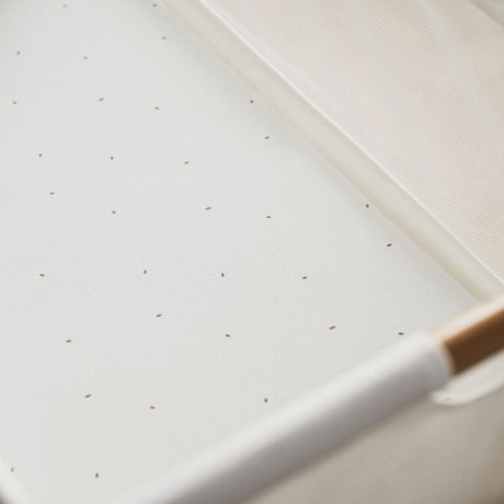 Little Green Sheep Organic Crib Fitted Sheets in White with Truffle Rice