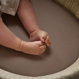 Little Green Sheep Organic Moses Basket Fitted Sheets in Cocoa