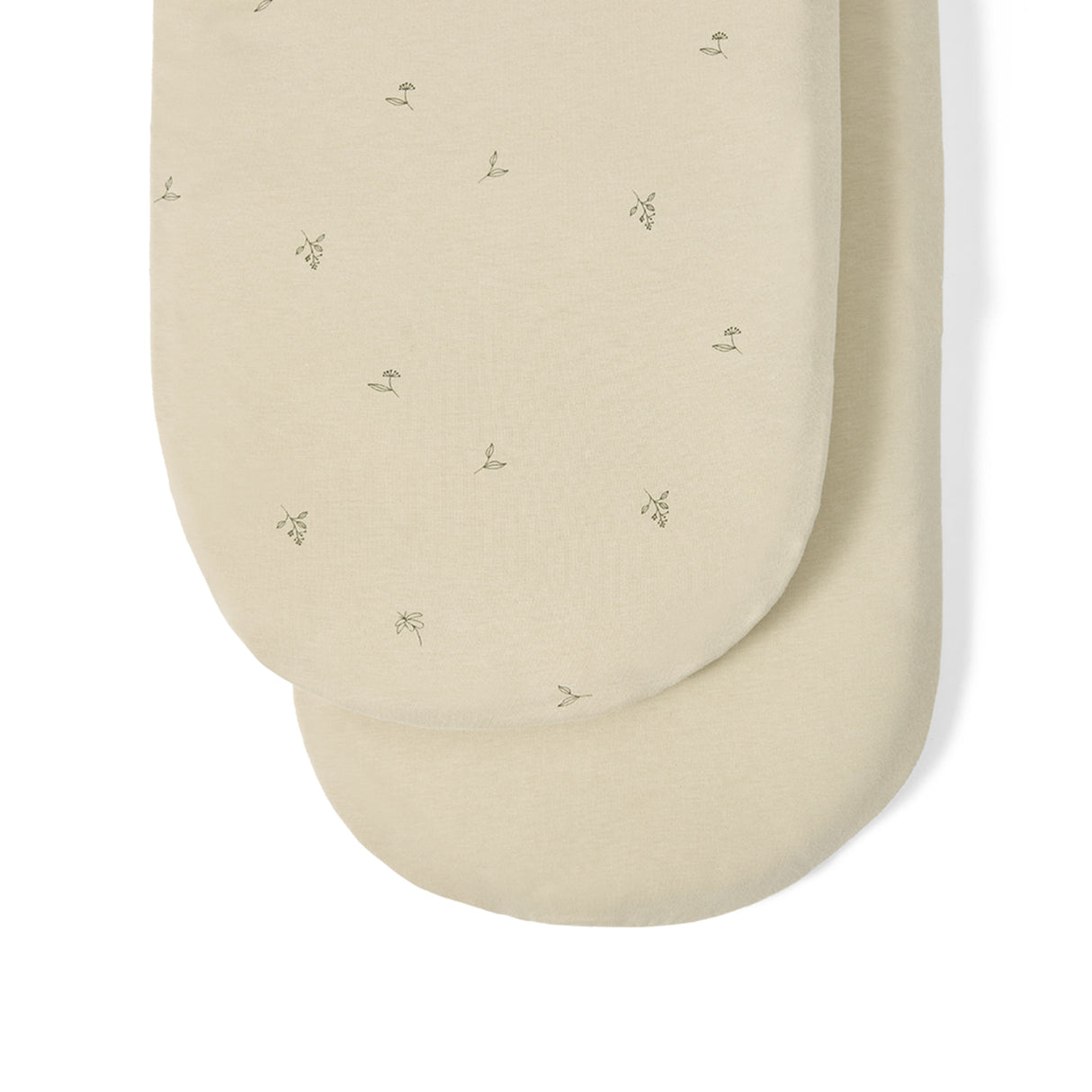 Little Green Sheep Organic Moses Basket Fitted Sheets in Floral