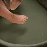 Little Green Sheep Organic Moses Basket Fitted Sheets in Juniper with Sage Rice