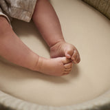 Little Green Sheep Organic Moses Basket Fitted Sheets in Linen