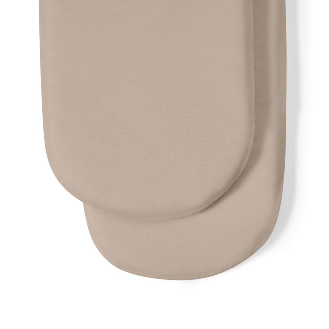 Little Green Sheep Organic Moses Basket Fitted Sheets in Truffle