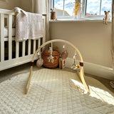 Little Green Sheep Curved Wooden Baby Play Gym & Charms Set Jungle