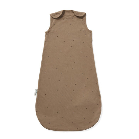 Little Green Sheep Organic Quilt Baby Sleeping Bag in Cocoa with Ebony Rice - 1.0 Tog