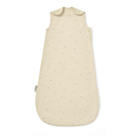Little Green Sheep Organic Quilted Baby Sleeping Bag in Linen with Cocoa - 1.0 Tog
