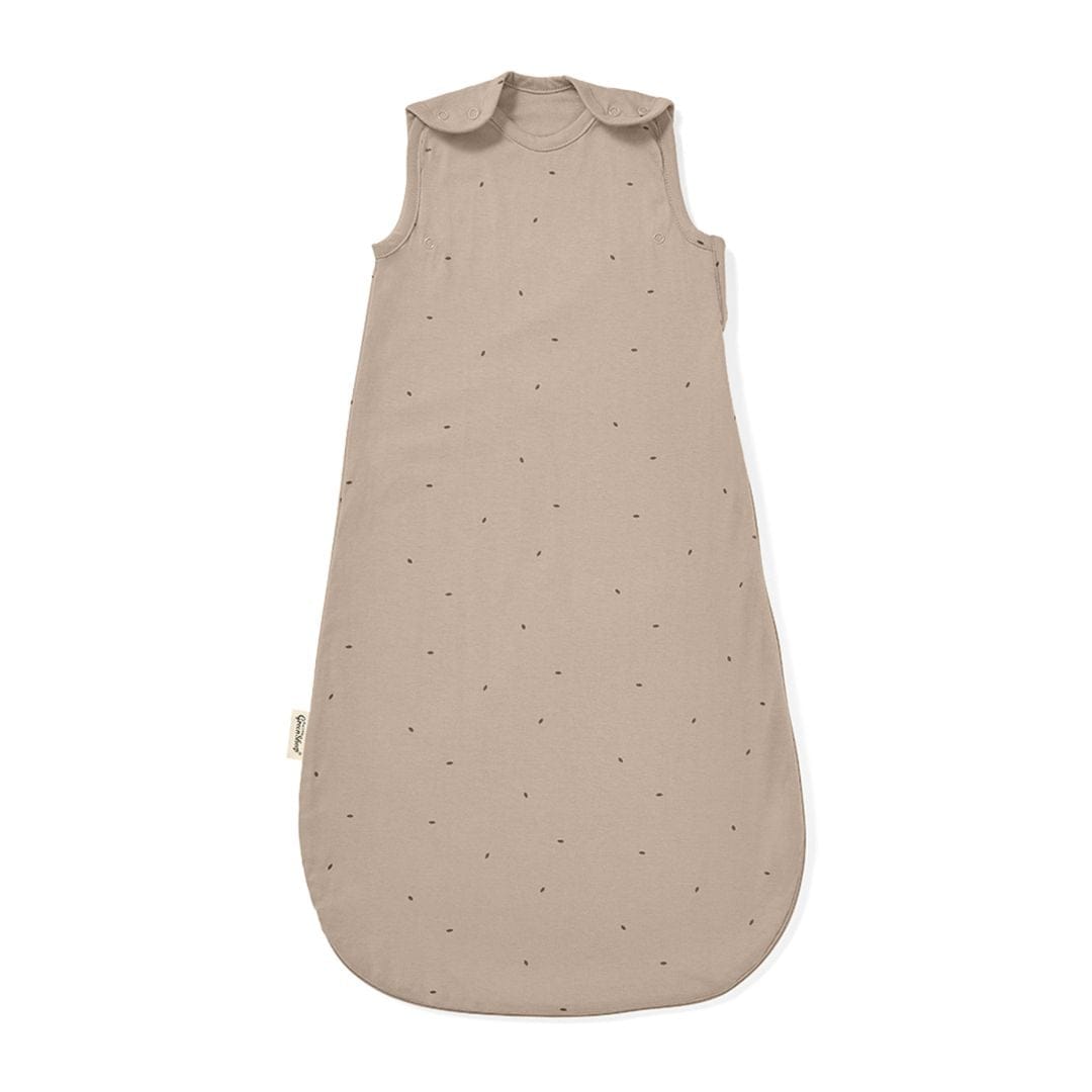 Little Green Sheep Organic Quilt Baby Sleeping Bag in Truffle with Cocoa - 1.0 Tog