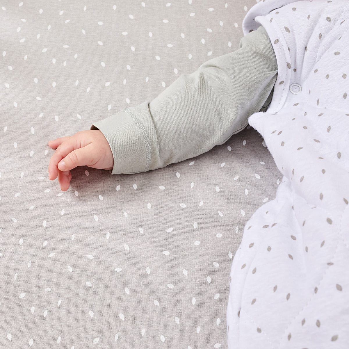 Little Green Sheep Organic Baby Sleeping Bag White Rice- 2.5 Tog