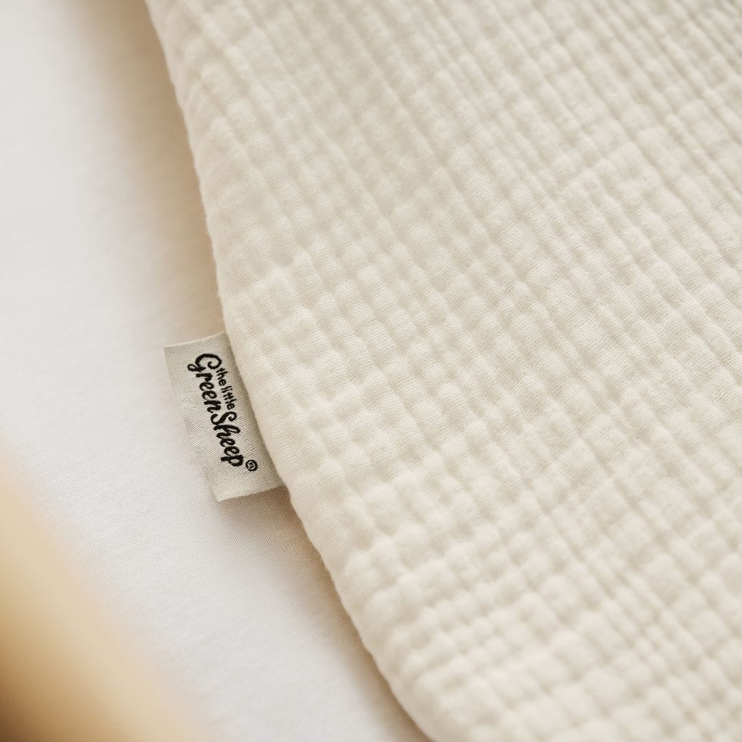 Little Green Sheep Organic Muslin Baby Sleeping Bag in Ecru - 1.0 Tog