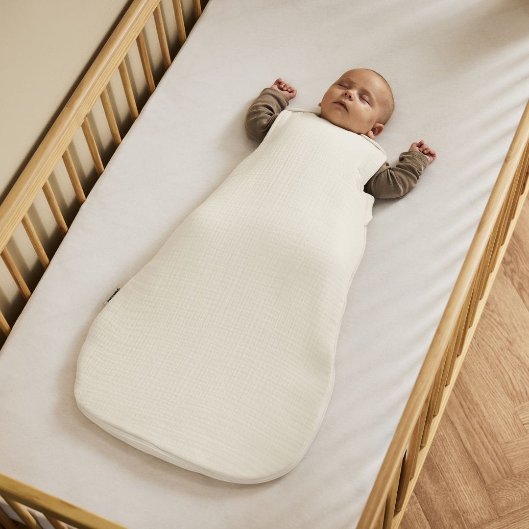 Little Green Sheep Organic Muslin Baby Sleeping Bag in Ecru - 2.5 Tog