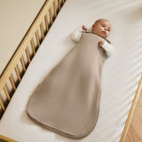 Little Green Sheep Organic Muslin Baby Sleeping Bag in Truffle - 1.0 Tog