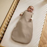 Little Green Sheep Organic Muslin Baby Sleeping Bag in Truffle - 2.5 Tog