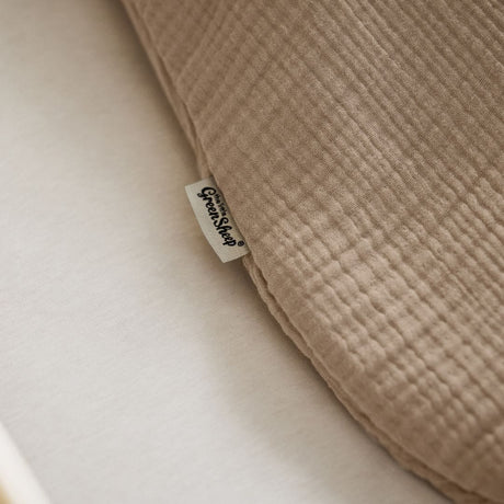 Little Green Sheep Organic Muslin Baby Sleeping Bag in Truffle - 2.5 Tog