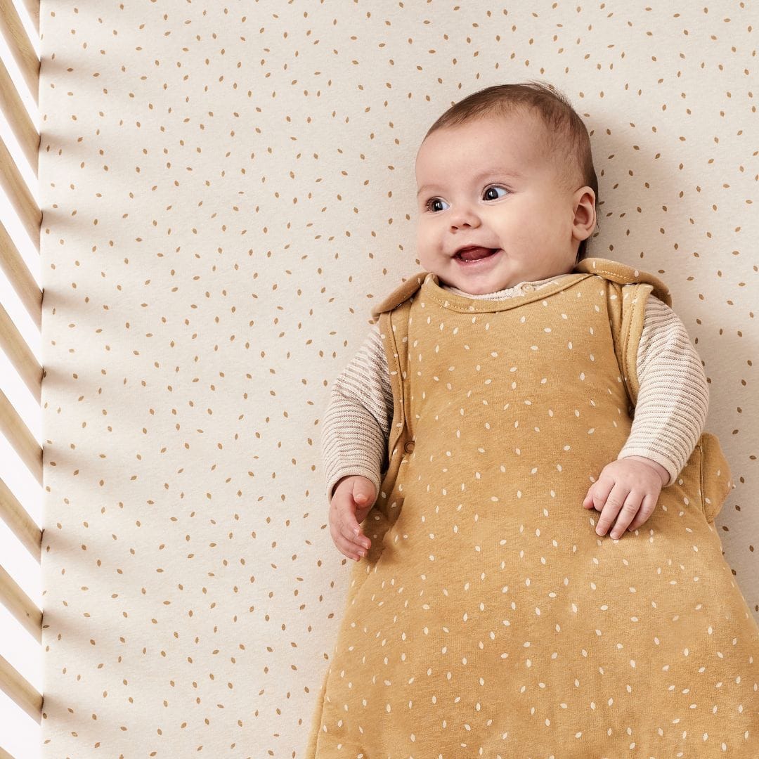 Little Green Sheep Organic Baby Sleeping Bag Honey Rice - 1.0 Tog