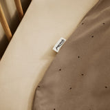 Little Green Sheep Organic Quilt Baby Sleeping Bag in Cocoa with Ebony Rice - 1.0 Tog