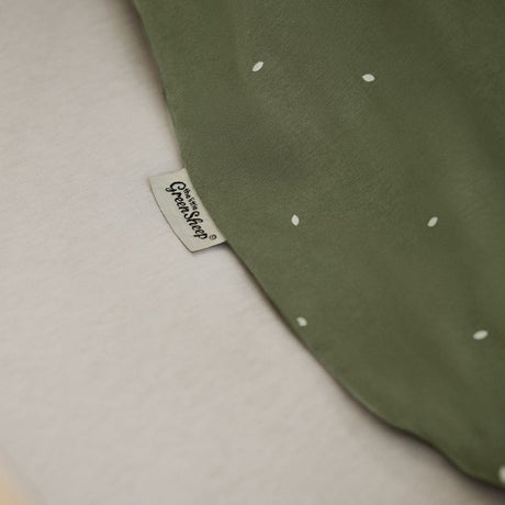 Little Green Sheep Organic Quilt Baby Sleeping Bag in Juniper with Sage Rice - 1.0 Tog