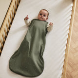 Little Green Sheep Organic Quilt Baby Sleeping Bag in Juniper with Sage Rice - 1.0 Tog