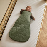Little Green Sheep Organic Quilt Baby Sleeping Bag in Juniper with Sage Rice  - 2.5 Tog