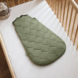 Little Green Sheep Organic Quilt Baby Sleeping Bag in Juniper with Sage Rice  - 2.5 Tog