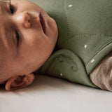 Little Green Sheep Organic Quilt Baby Sleeping Bag in Juniper with Sage Rice  - 2.5 Tog
