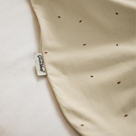 Little Green Sheep Organic Quilted Baby Sleeping Bag in Linen with Cocoa - 1.0 Tog