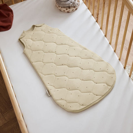 Little Green Sheep Organic Quilt Baby Sleeping Bag in Linen with Cocoa - 2.5 Tog