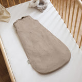Little Green Sheep Organic Quilt Baby Sleeping Bag in Truffle with Cocoa - 1.0 Tog
